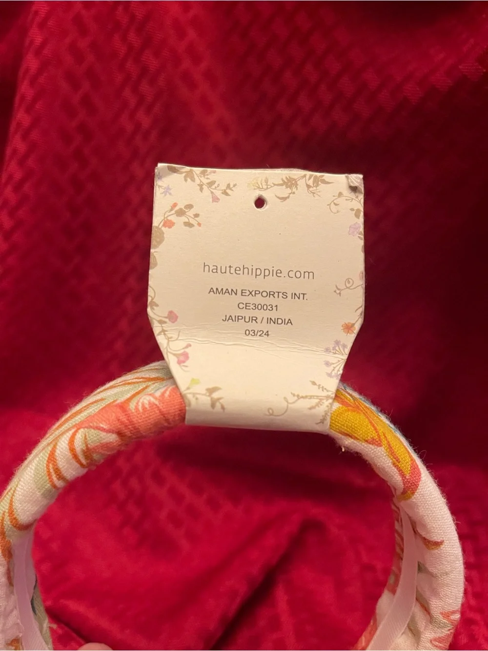 Haute Hippie Kids Floral Padded Headband in White, Orange, Yellow, Green, Blue